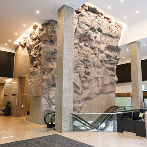 ORGANIC ROCK WALL LOBBY CENTREPIECE