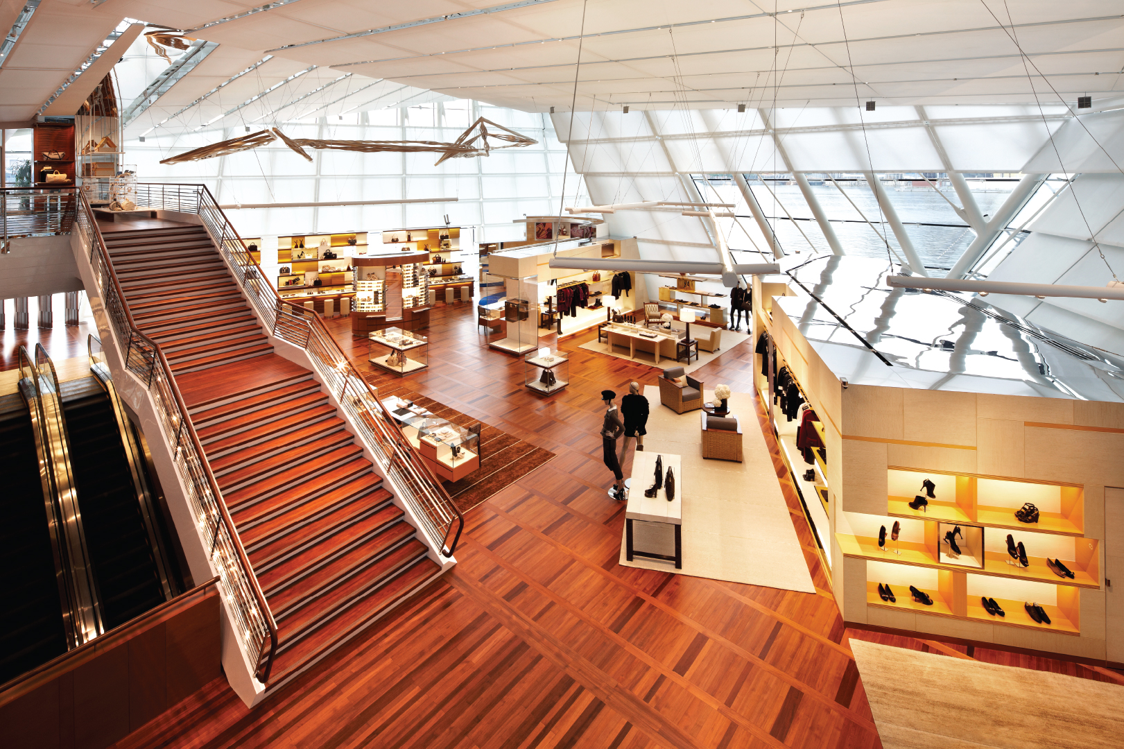 The Futuristic Building of Louis Vuitton Store in Marina Bay Fro