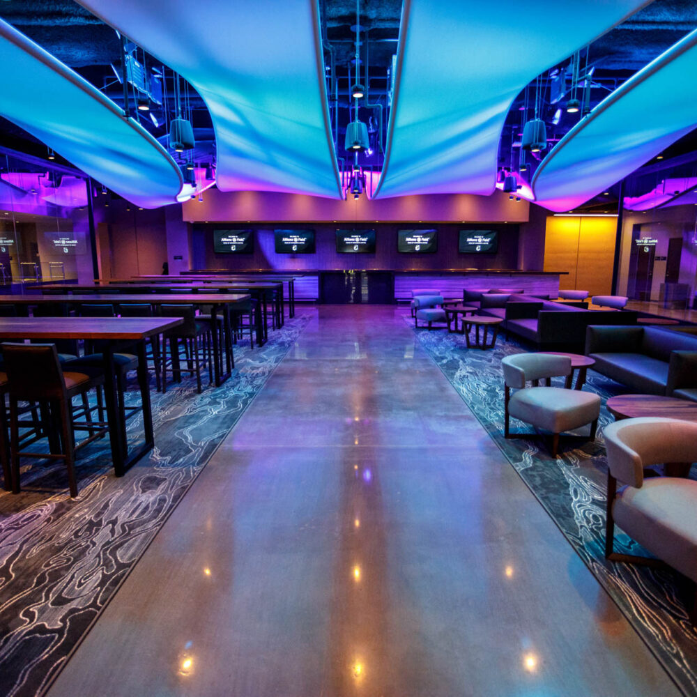 March 18, 2019 - Saint Paul, Minnesota, United States - The Filed Club with it's Northern Lights inspired ceiling is where the players will walk through to get out to the pitch at Allianz Field. 

(Photo by Seth Steffenhagen/Steffenhagen Photography)